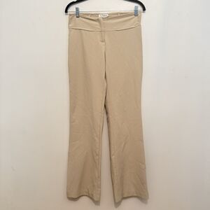 Paper Boy Trousers Tan Pinstripe Mid Rise Y2k Pants Straight Leg Size 3